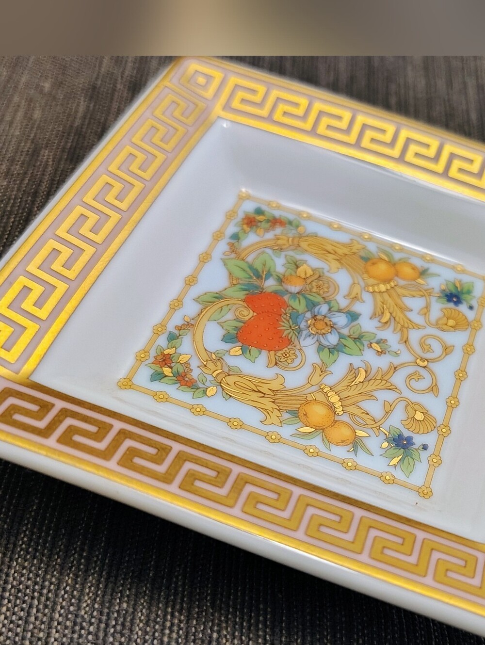 Versace Rosenthal Le Jardin de Versace Tray for Trinkets Jewelry Etc (3cm x 3cm) - Picture 4 of 8